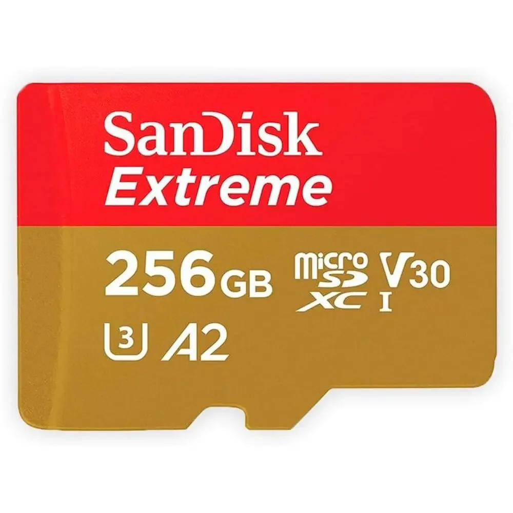 NWT SanDisk 256GB Extreme microSDXC UHS-I Memory Card with Adapter, Up to 190MB